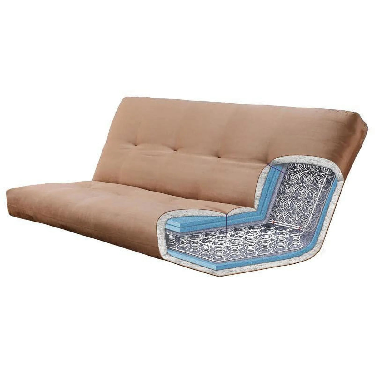 Queen Size Wood Storage Futon S4830