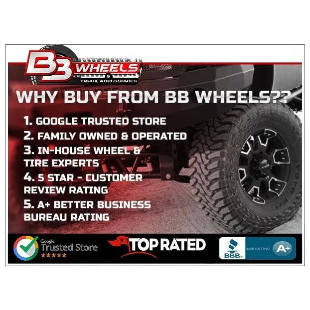 20x8.5 6x135 Black Wheels X17395
