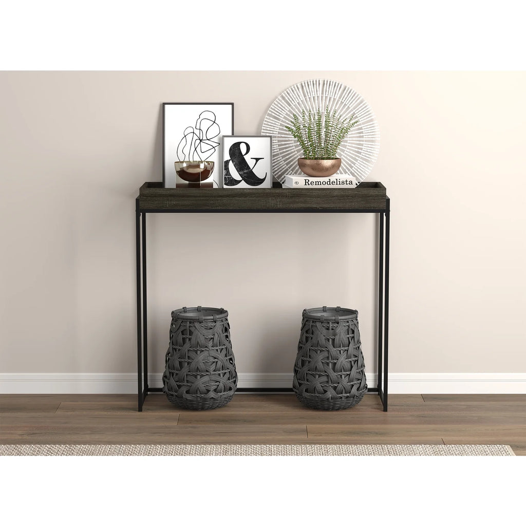 39.5"L Dark Grey Console Table R5372