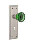 Crystal Emerald Glass Door Knob U156