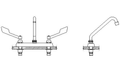 Two Handle Cast Deck-Mount Faucet Z8225