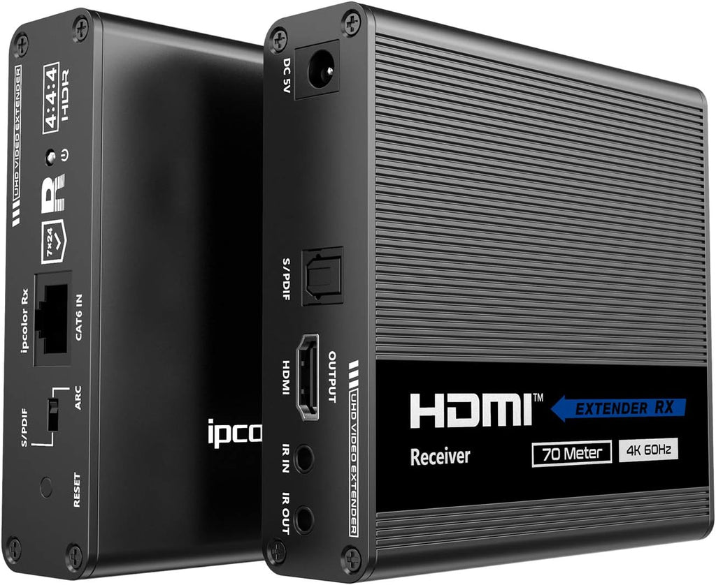 4K@60Hz HDMI Extender Single Cat6/6A/7 230Ft Transmitter and Receiver E666074