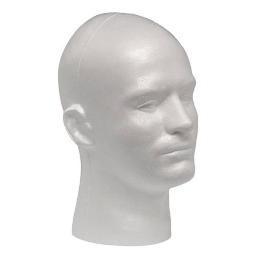 White Foam Mannequin Wig Head Q683