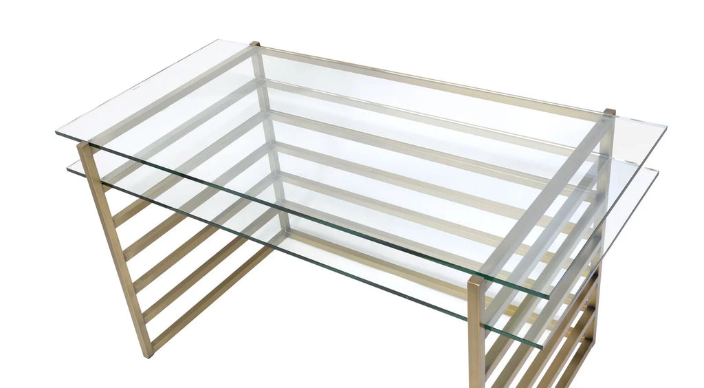 Antique Gold Clear Glass Desk A792535