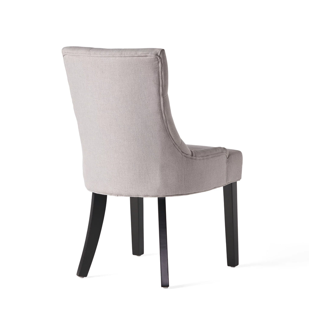 Light Grey Fabric Dining Chair Set of 2 Q138