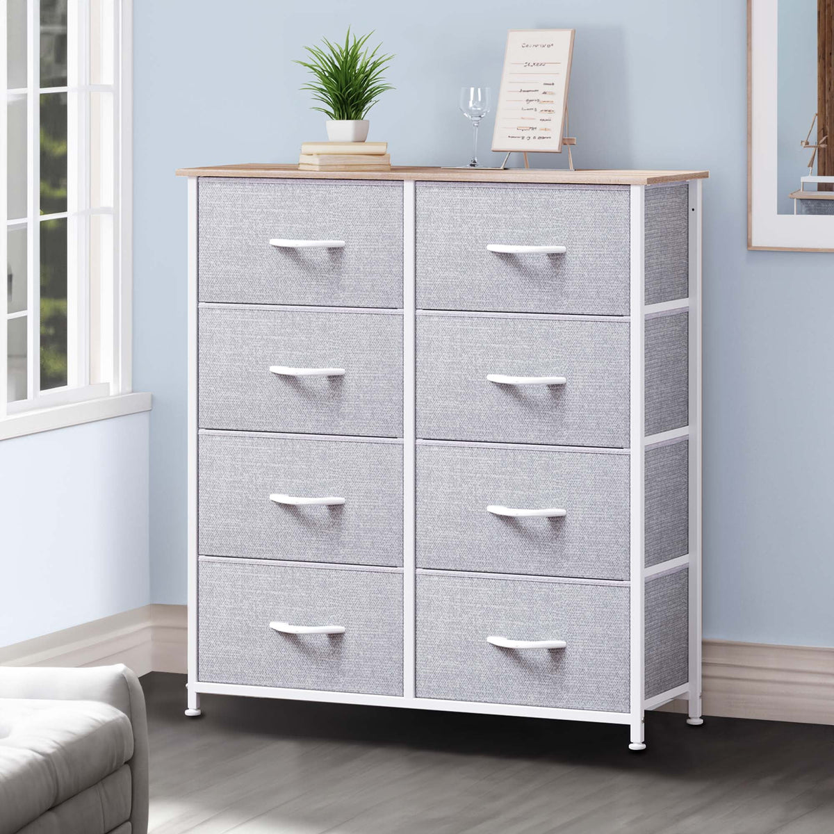 8 Drawer Fabric Dresser H345699