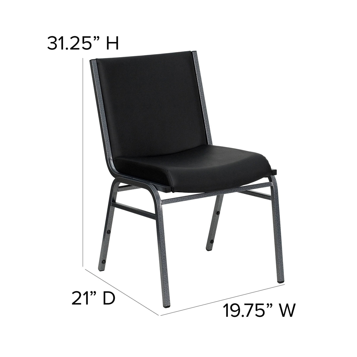 Black Metal Stack Chair E398076