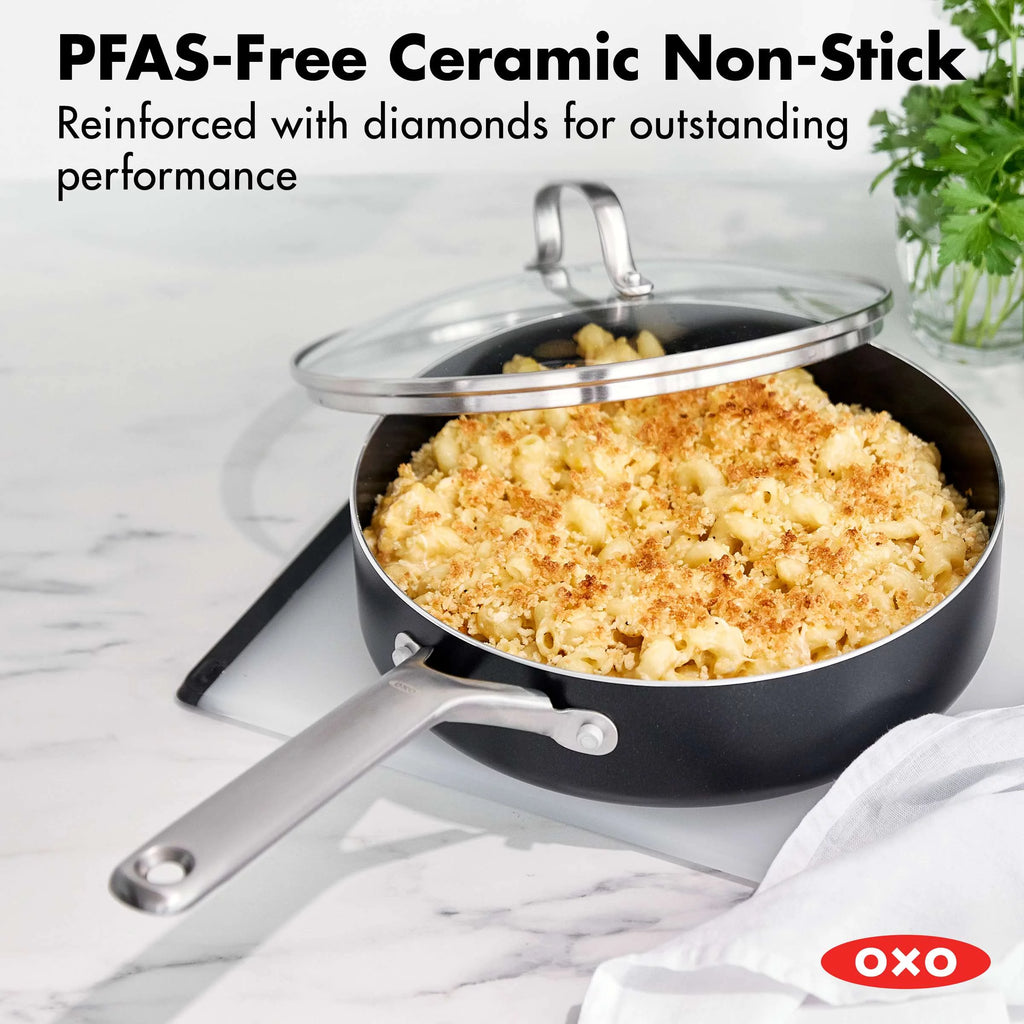 5QT Ceramic Non-Stick Sauté Pan with Lid E330