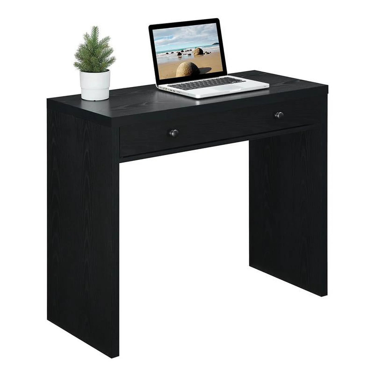 Black 36-inch Desk with Drawer F58778