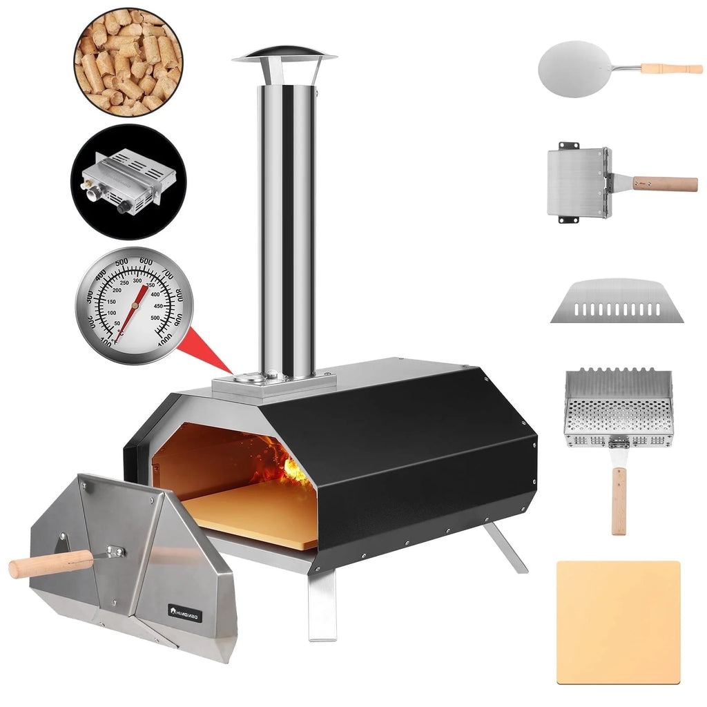 13 Multi-Fuel Pellet Fired Pizza Oven with Pizza Stone E384420