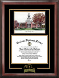 Graduate Diploma Frame with Campus Images Lithograph W833