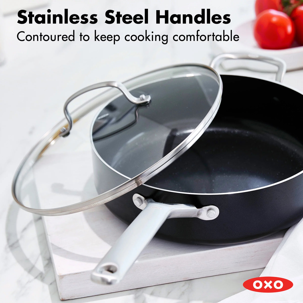 5QT Ceramic Non-Stick Sauté Pan with Lid E330