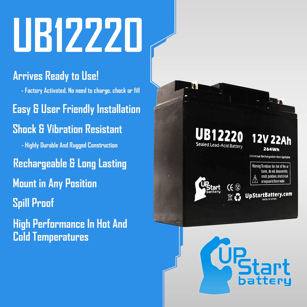 4x Pack 12V 22Ah Sealed Lead Acid Battery J309