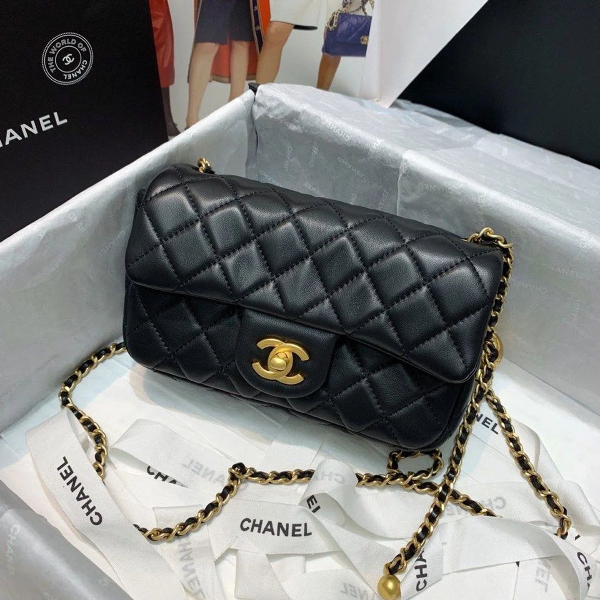 Black Flap Bag B77423