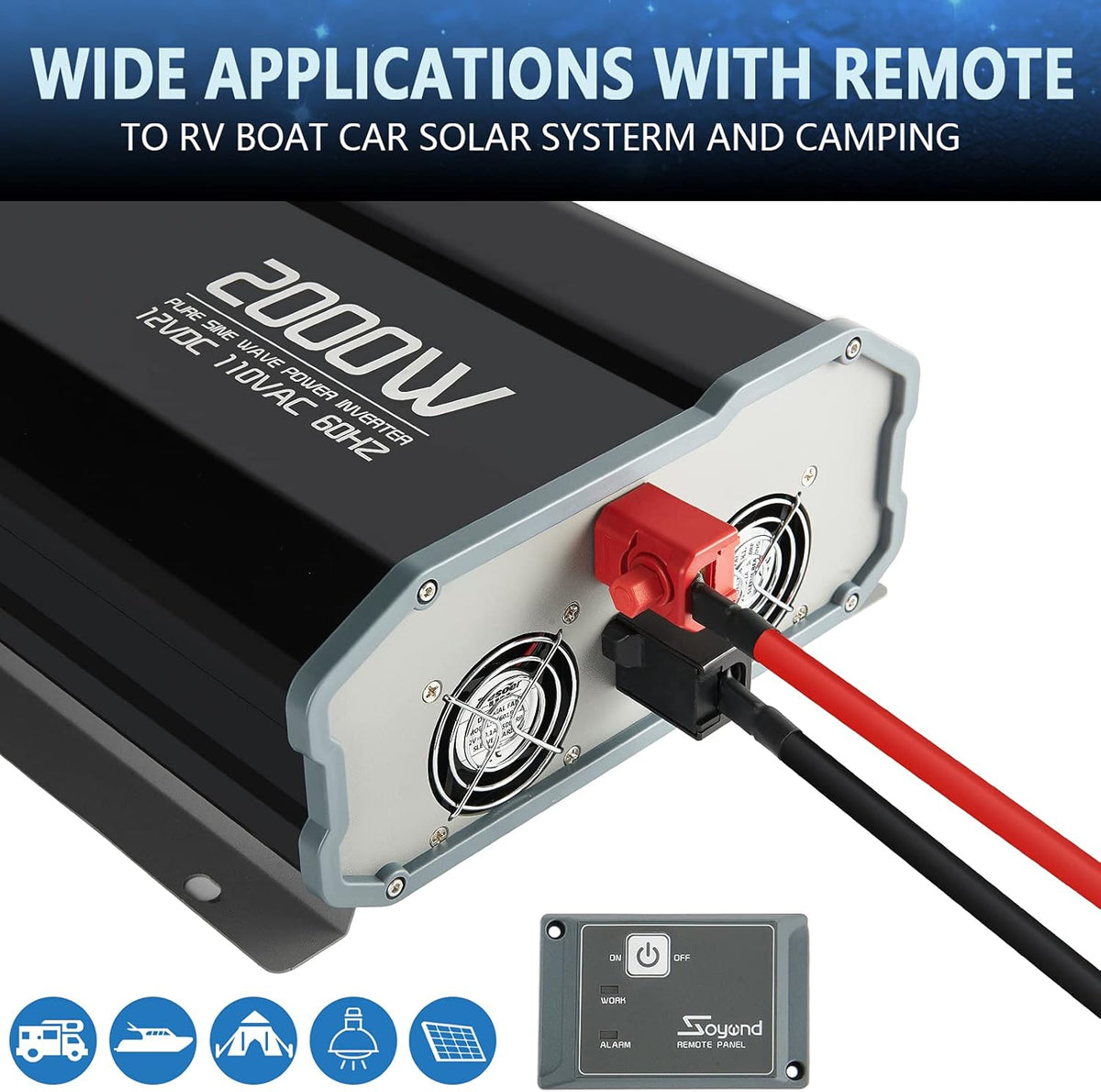 Pure Sine Wave 1000 Watt Power Inverter T54022