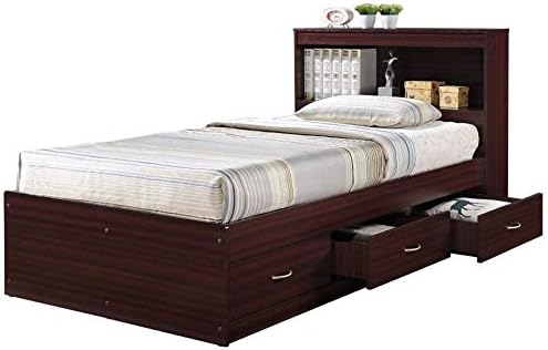 Twin Captain Storage Bed with 3 Drawers in Black S3320