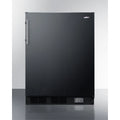 Black Undercounter Refrigerator-Freezer with Thermometer and Alarm M7975
