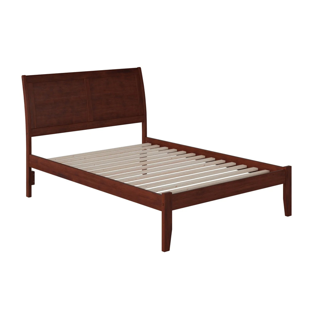 Walnut Open Foot Full-size Platform Bed V966486