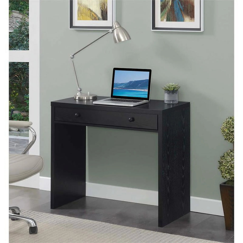 Black 36-inch Desk with Drawer F58778