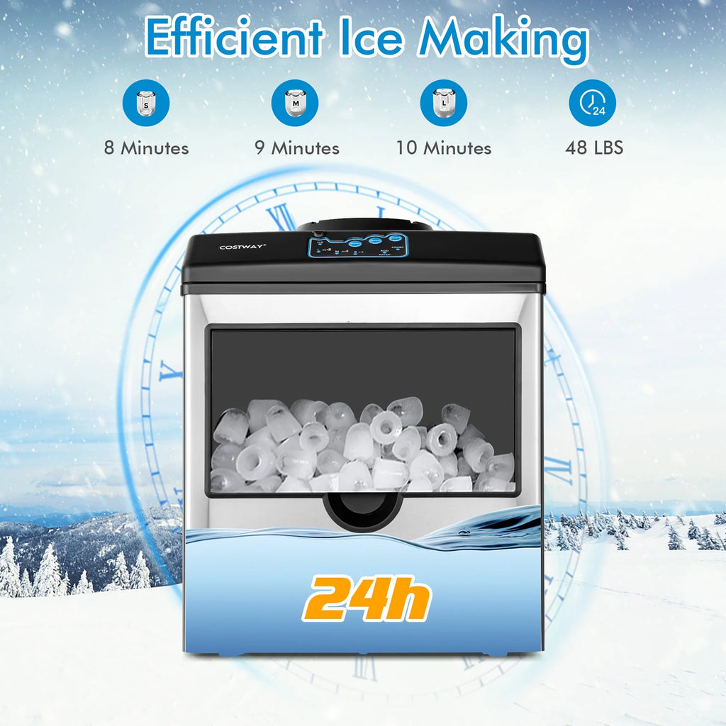 Stainless Steel Countertop Ice Maker Water Dispenser F90532