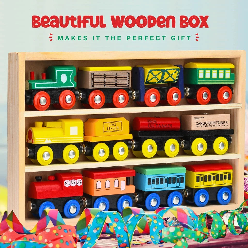 Wooden Magnetic Train Set 12 PCS G9368