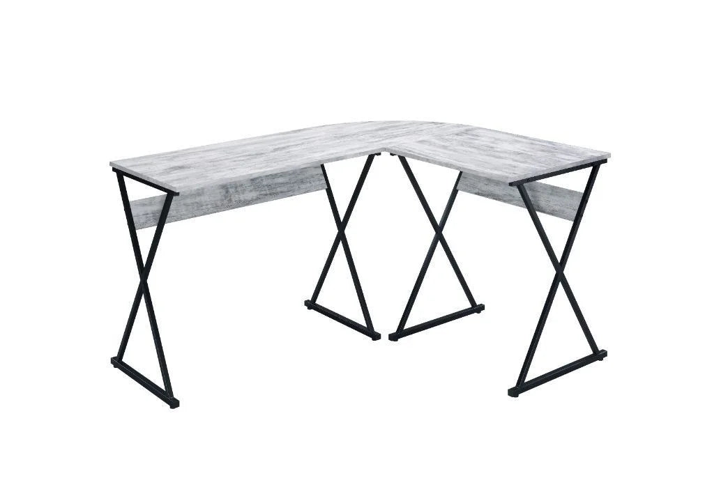 Antique White Black Writing Desk Q9694