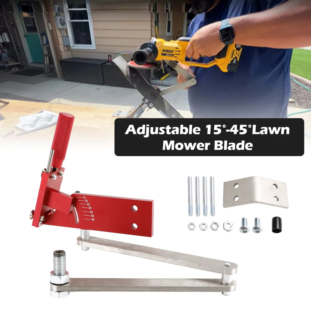 Lawn Mower Blade Sharpener Adjustable I8654