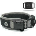 Adjustable Reflective Padded Dog Collar with Airtag Holder M222