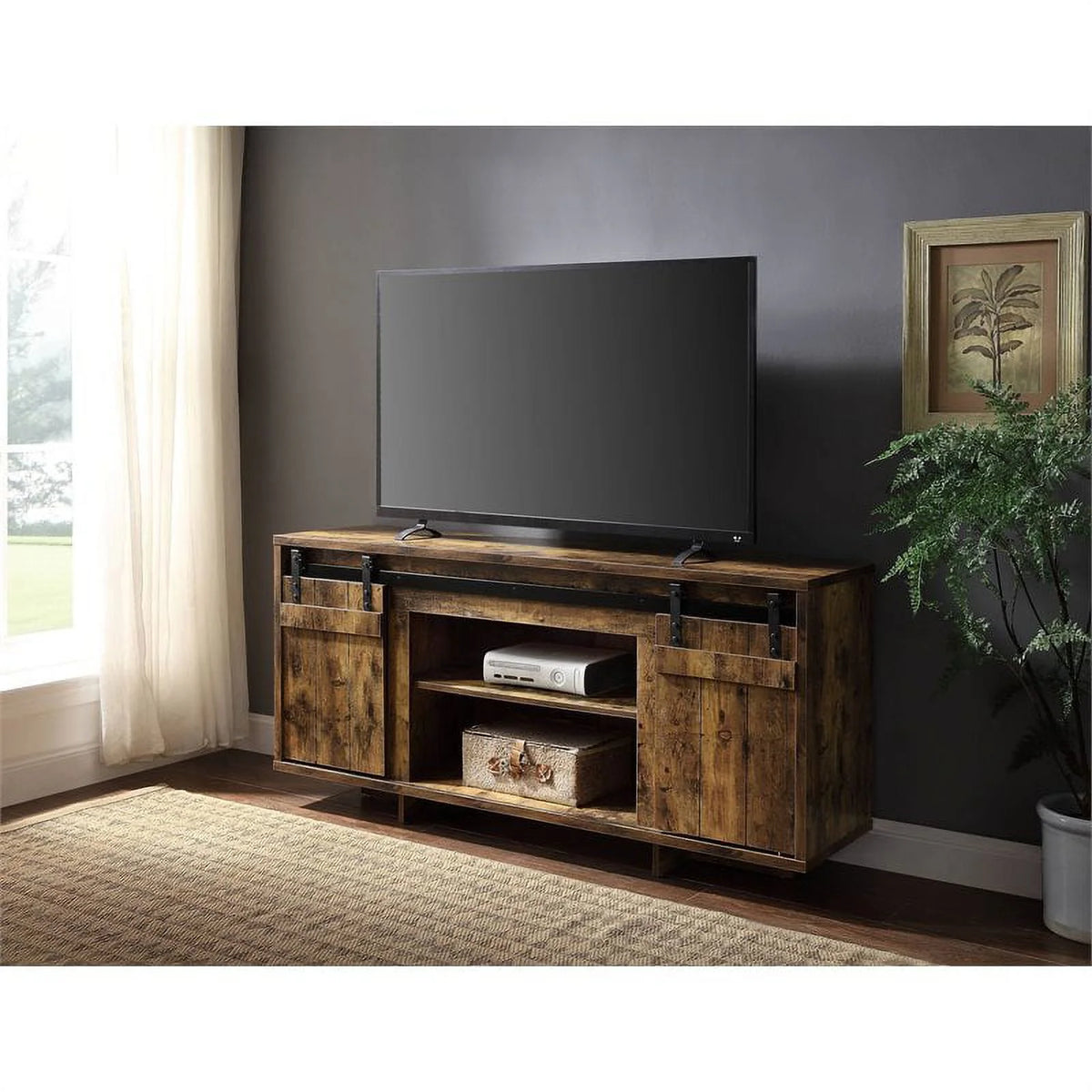 Farmhouse Wood TV Stand E773837