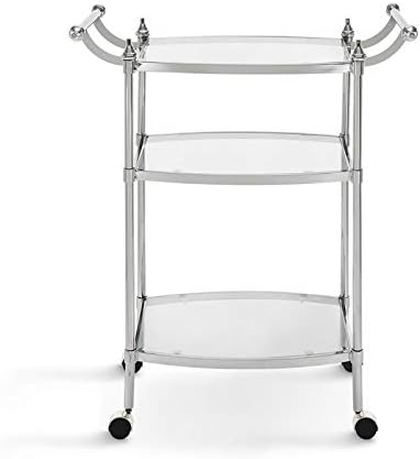 Metal Bar Cart in Chrome H95439