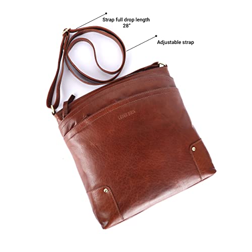 Large Soft Real Leather Womens Crossbody Handbags and Purses B7399