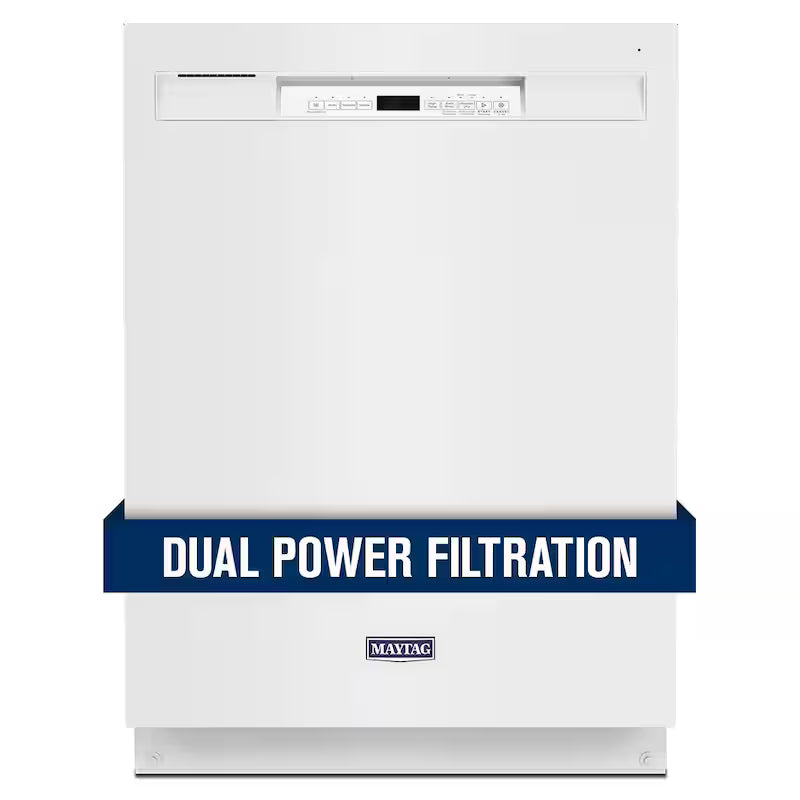 White 24 in. Built-In Dishwasher with Stainless Steel Tub P68849
