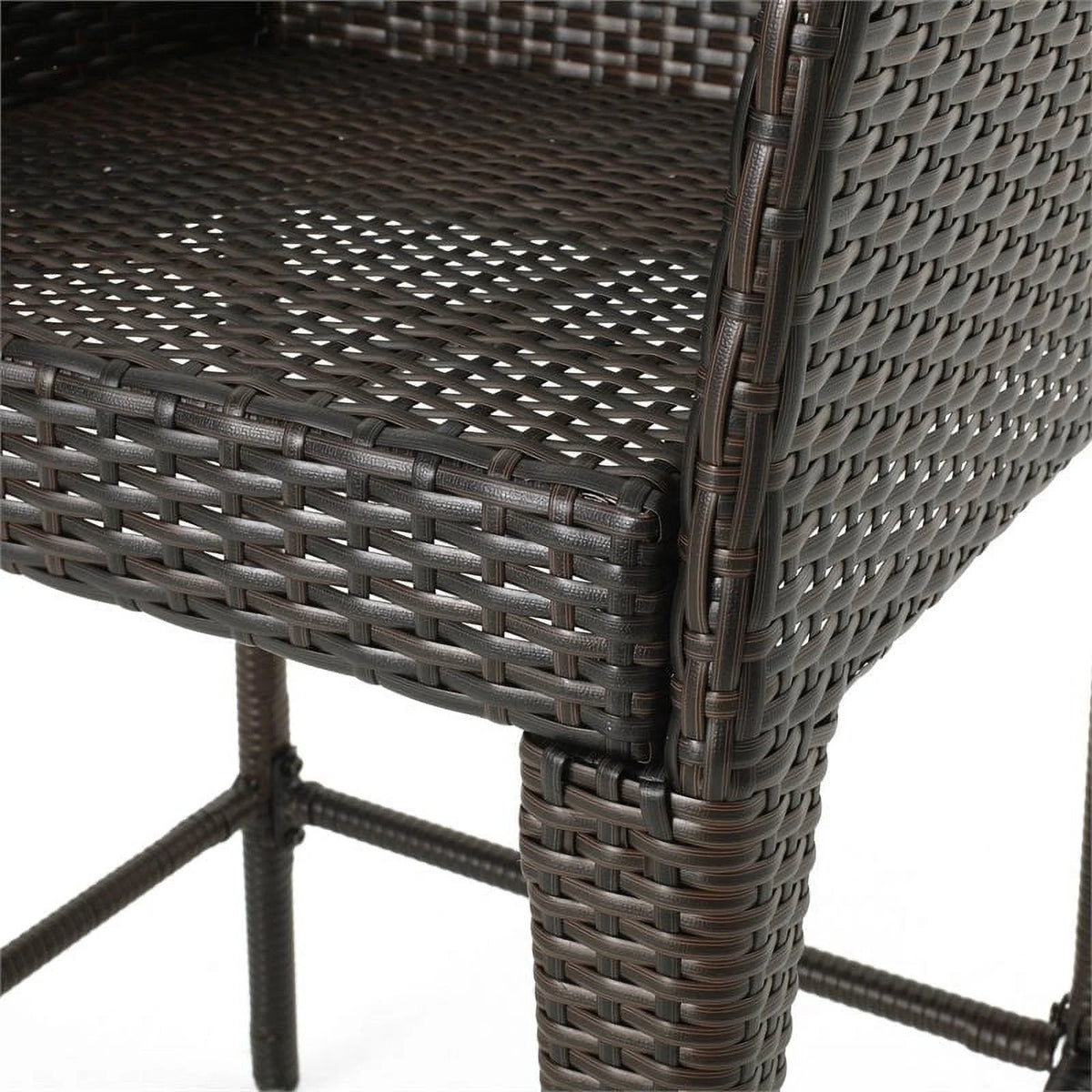 Multi Brown Wicker Barstool Set of 2 W803544