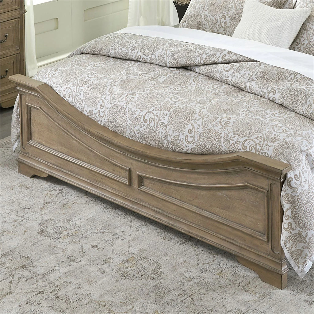 King Panel Bed in Weathered Bisque L944