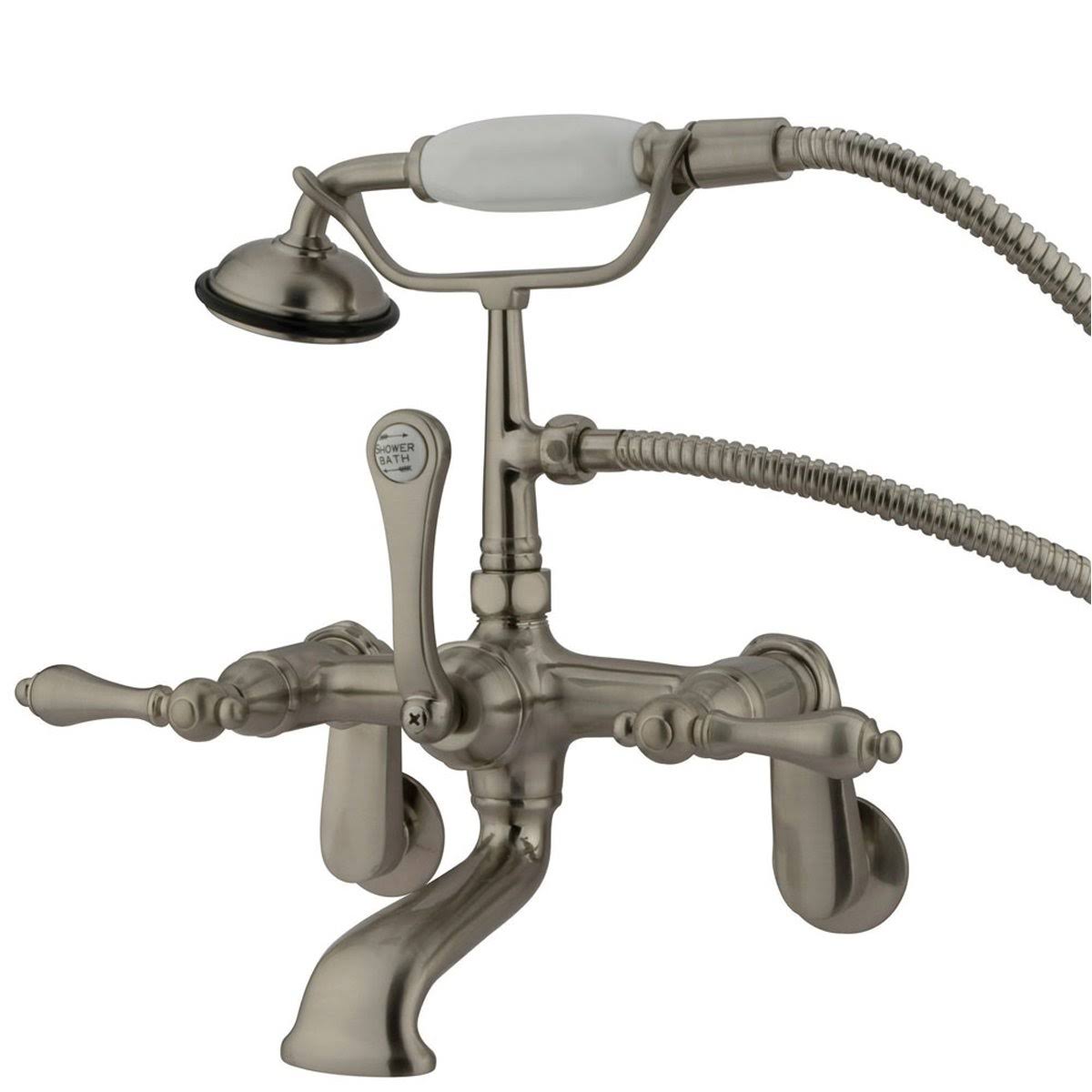 Oil Rubbed Bronze Wall Mount Clawfoot Tub Filler with Hand Shower X54377