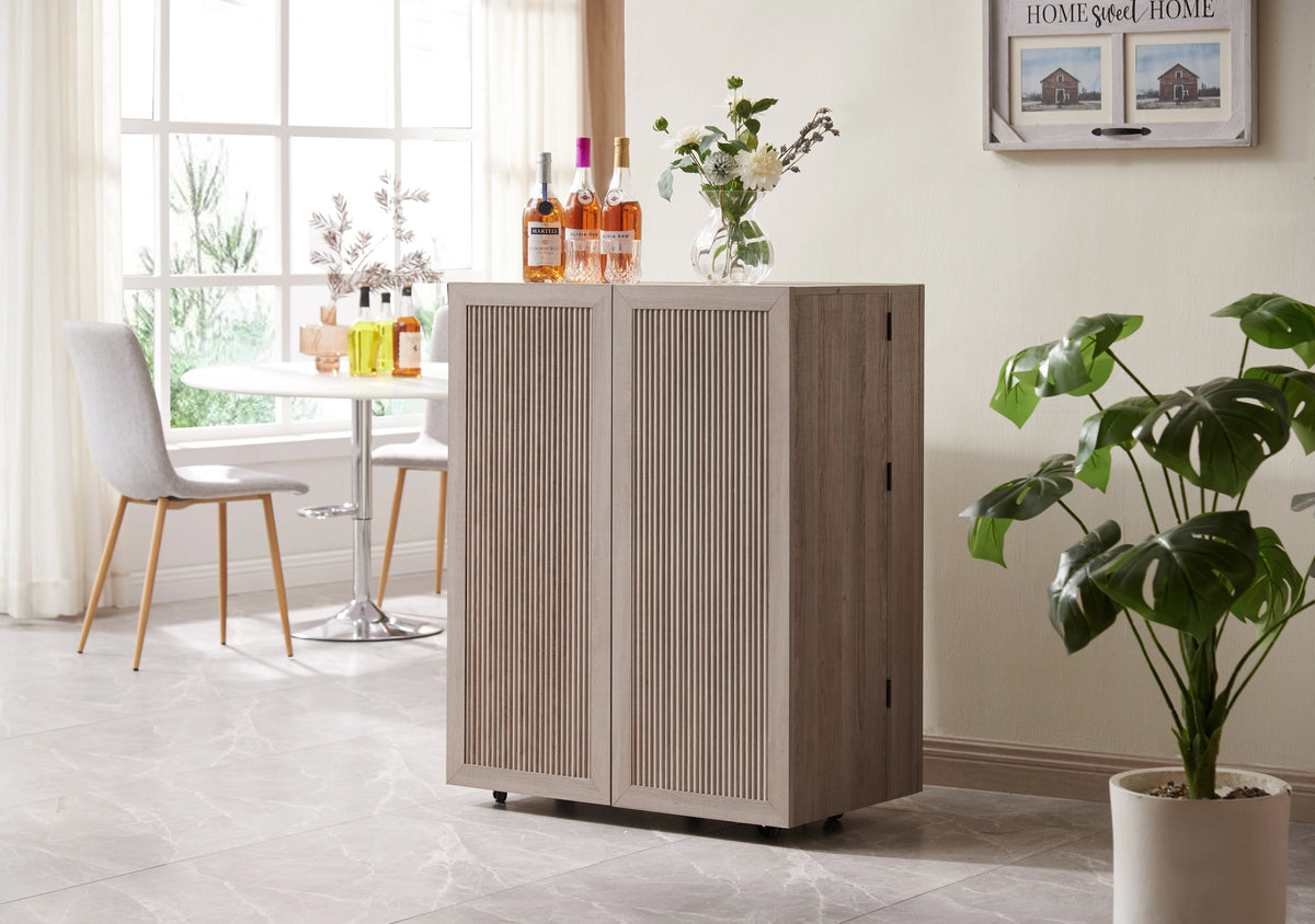 Bar Server and Wine Glass Cabinet with 12-Bottle Wine Rack H8818