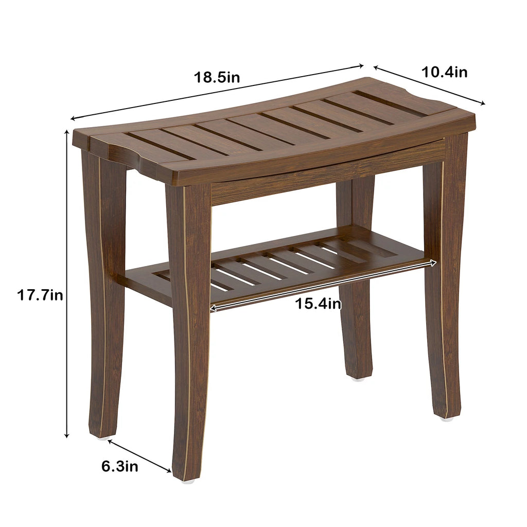 Bamboo Wood Non-Slip Shower Bench A9060
