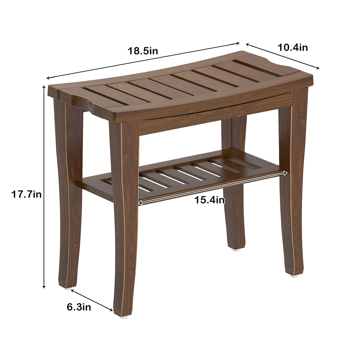 Bamboo Wood Non-Slip Shower Bench A9060