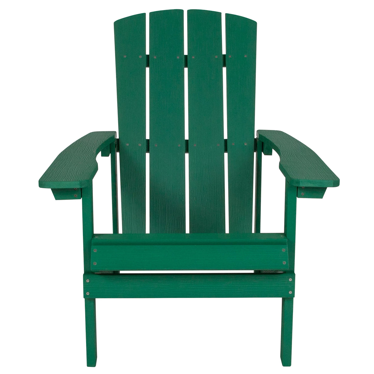 Set of 4 Green All-Weather Poly Resin Adirondack Chairs H53303