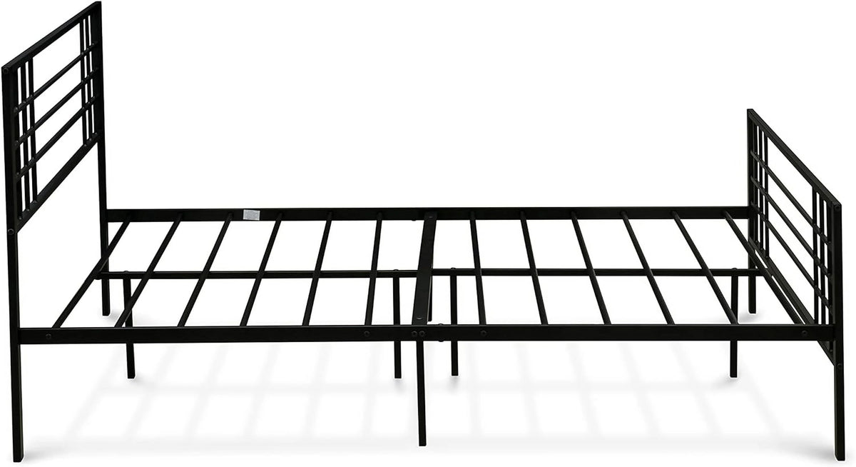 Black Bed Frame with 9 Metal Legs F264