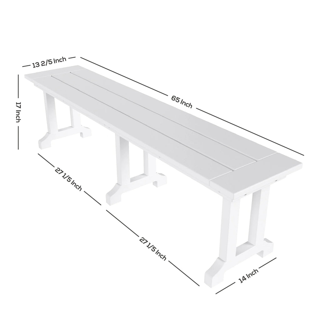 6-Piece All Weather Outdoor Dining Set with Bench F709135