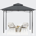 8'x 8' Gray Double Tiered Gazebo Canopy L670638