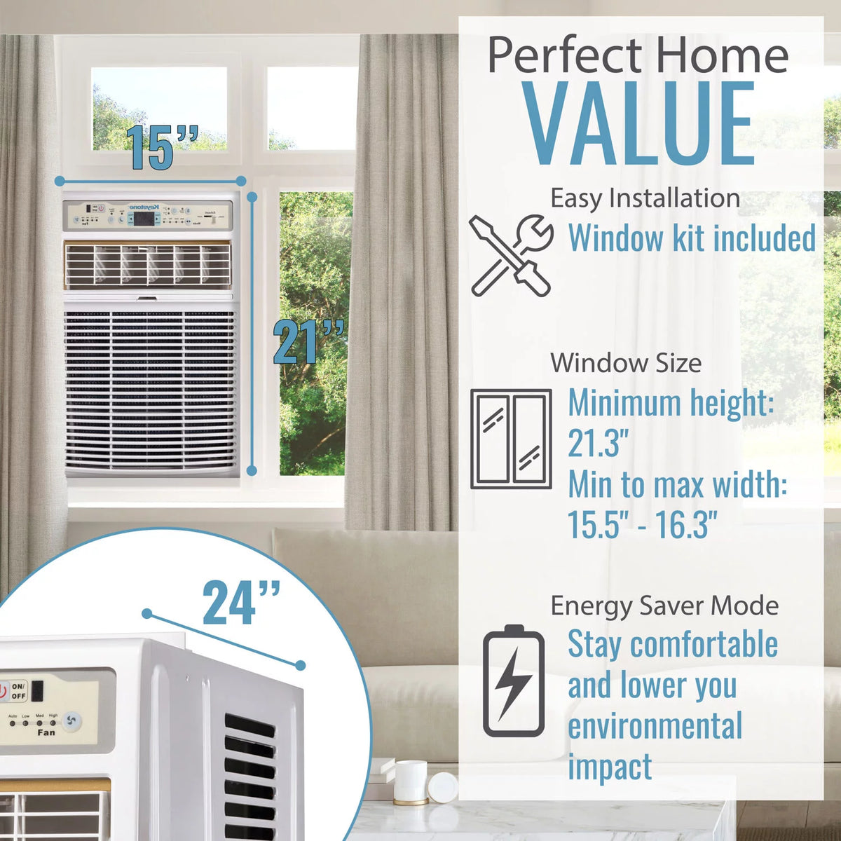 8,000 BTU Slider/Casement Window Air Conditioner D244381