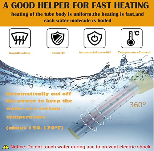 Portable 304 Stainless Steel Immersion Water Heater B49847
