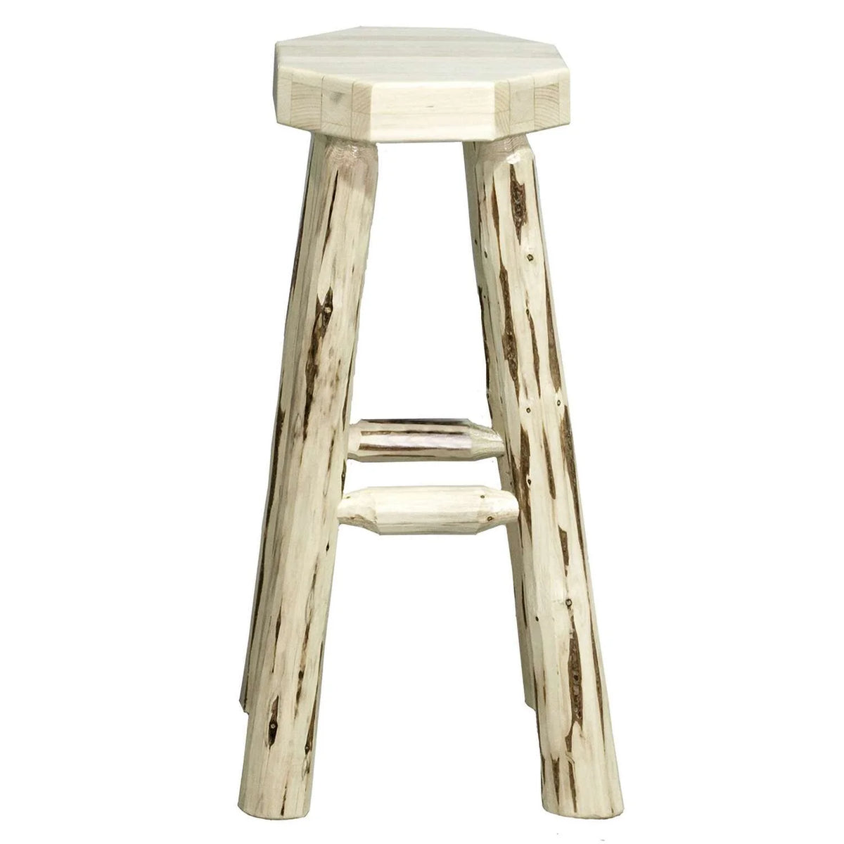 30" Handcrafted Wood Backless Barstool H9277