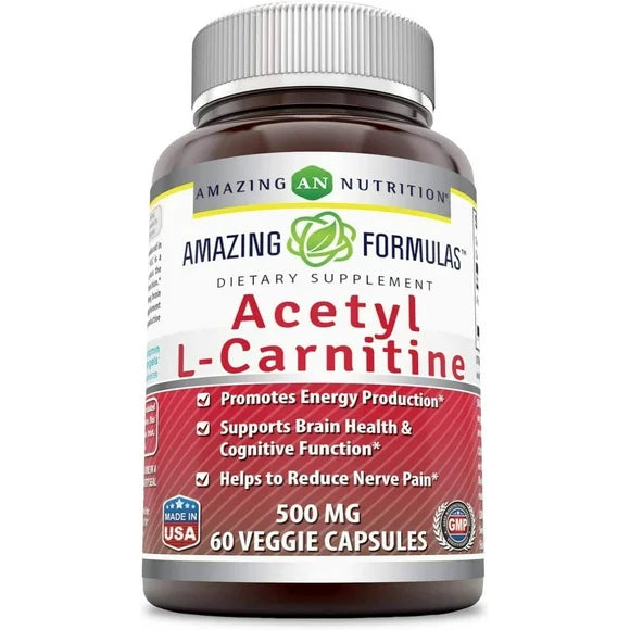 500Mg 60 Veggie Capsules Acetyl L-Carnitine Dietary Supplement A9109