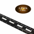 Black Powder-Coated 12 Gauge Steel E Track Tie-Down Rail, 4 Pack F102