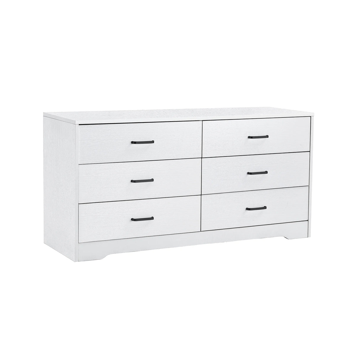 White 6 Drawer Wood Dresser V38974
