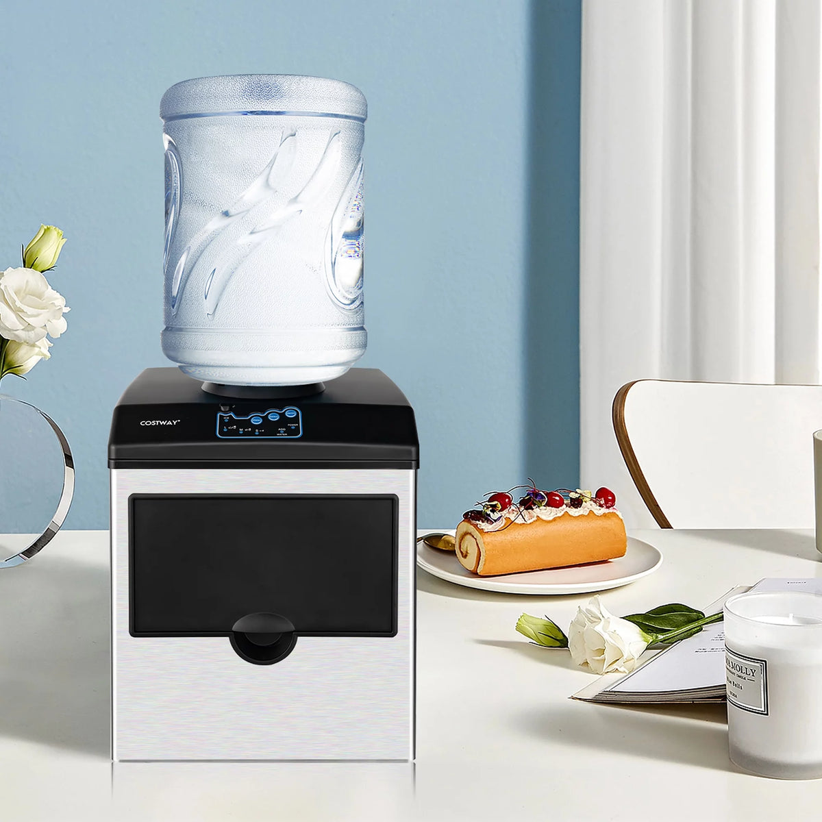 Stainless Steel Countertop Ice Maker Water Dispenser F90532