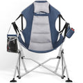 Oversized Hammock Camping Chair with Adjustable Backrest Blue D95582